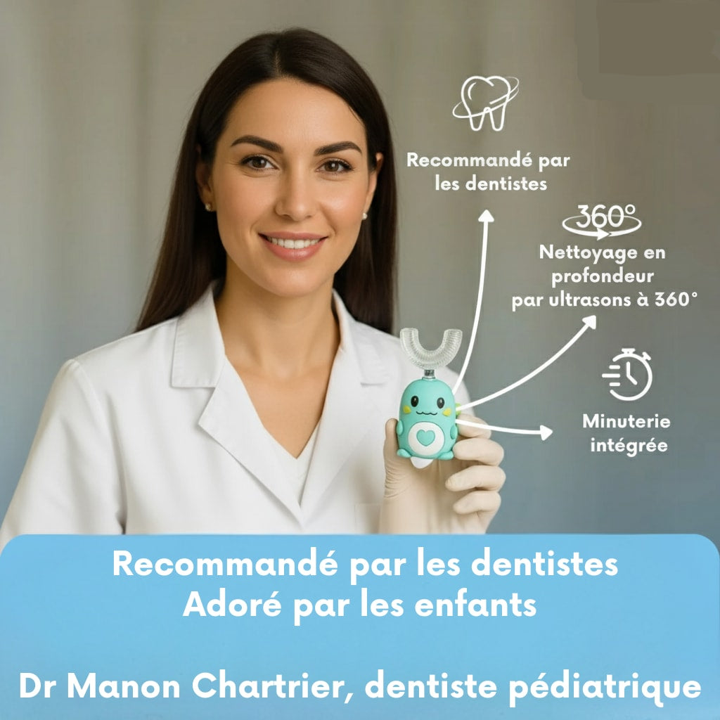 Brosse à Dents Électrique en Forme de U pour Enfants